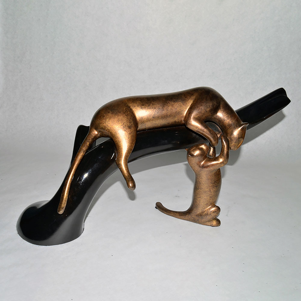 Loet Vanderveen - PANTHER, BABY (478) - BRONZE - 3.5 X 4 X 5.5 - Free Shipping Anywhere In The USA!
<br>
<br>These sculptures are bronze limited editions.
<br>
<br><a href="/[sculpture]/[available]-[patina]-[swatches]/">More than 30 patinas are available</a>. Available patinas are indicated as IN STOCK. Loet Vanderveen limited editions are always in strong demand and our stocked inventory sells quickly. Special orders are not being taken at this time.
<br>
<br>Allow a few weeks for your sculptures to arrive as each one is thoroughly prepared and packed in our warehouse. This includes fully customized crating and boxing for each piece. Your patience is appreciated during this process as we strive to ensure that your new artwork safely arrives.