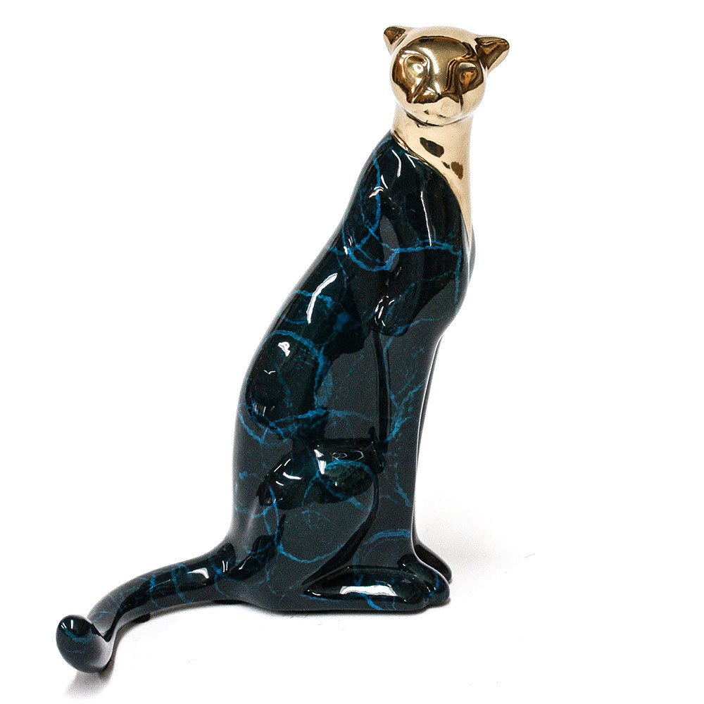 Loet Vanderveen - CHEETAH, CLASSIC SEATED JEWEL (479) - BRONZE - 4 X 5.5 - These sculptures are bronze limited editions.
<br>
<br><a href="/[sculpture]/[available]-[patina]-[swatches]/">More than 30 patinas are available</a>. Available patinas are indicated as IN STOCK. Loet Vanderveen limited editions are always in strong demand and our stocked inventory sells quickly. Special orders are not being taken at this time.
<br>
<br>Allow a few weeks for your sculptures to arrive as each one is thoroughly prepared and packed in our warehouse. This includes fully customized crating and boxing for each piece. Your patience is appreciated during this process as we strive to ensure that your new artwork safely arrives.
<br>
<br>Shipping and Handling TBD