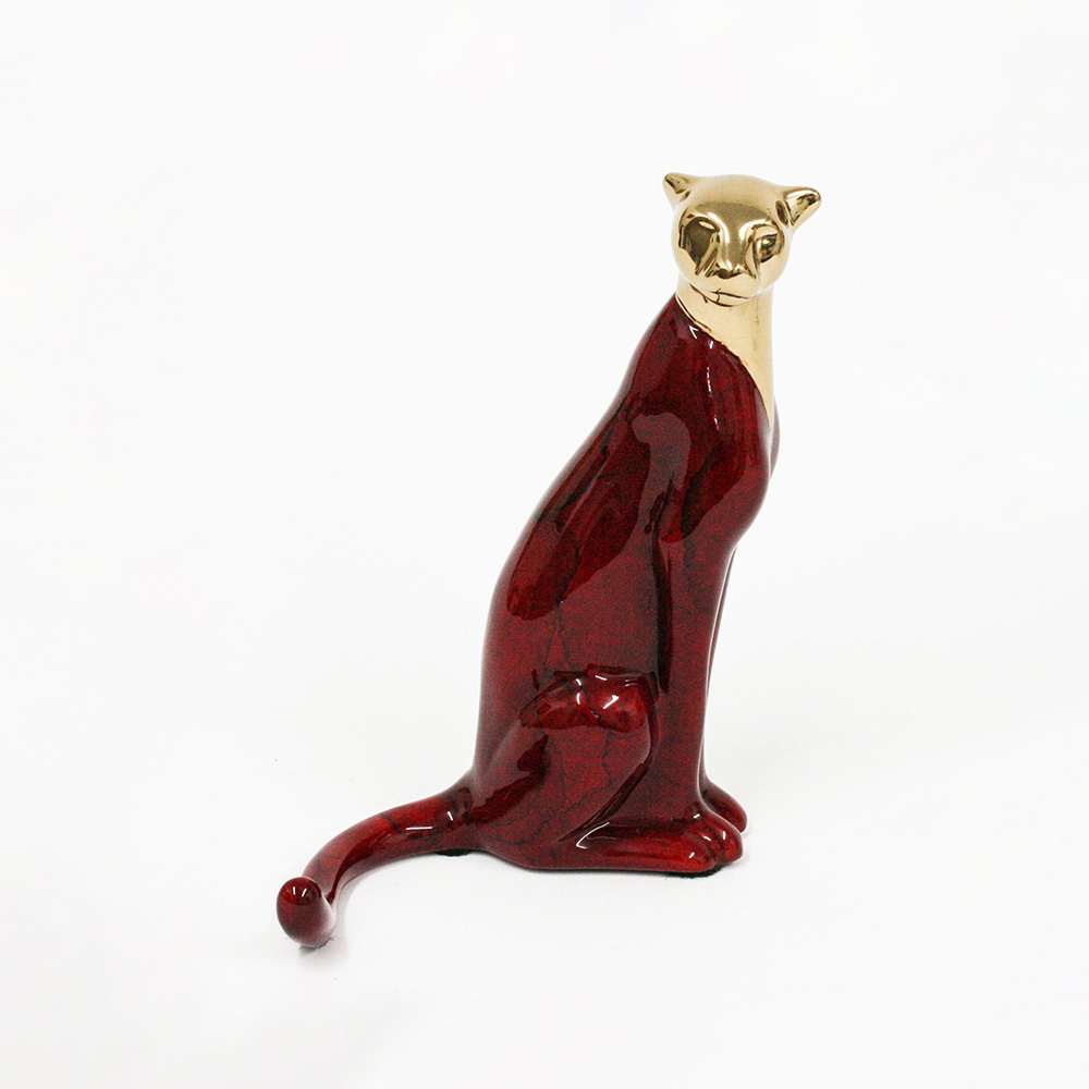 Loet Vanderveen - CHEETAH, CLASSIC SEATED JEWEL (479) - BRONZE - 4 X 5.5 - These sculptures are bronze limited editions.
<br>
<br><a href="/[sculpture]/[available]-[patina]-[swatches]/">More than 30 patinas are available</a>. Available patinas are indicated as IN STOCK. Loet Vanderveen limited editions are always in strong demand and our stocked inventory sells quickly. Special orders are not being taken at this time.
<br>
<br>Allow a few weeks for your sculptures to arrive as each one is thoroughly prepared and packed in our warehouse. This includes fully customized crating and boxing for each piece. Your patience is appreciated during this process as we strive to ensure that your new artwork safely arrives.
<br>
<br>Shipping and Handling TBD