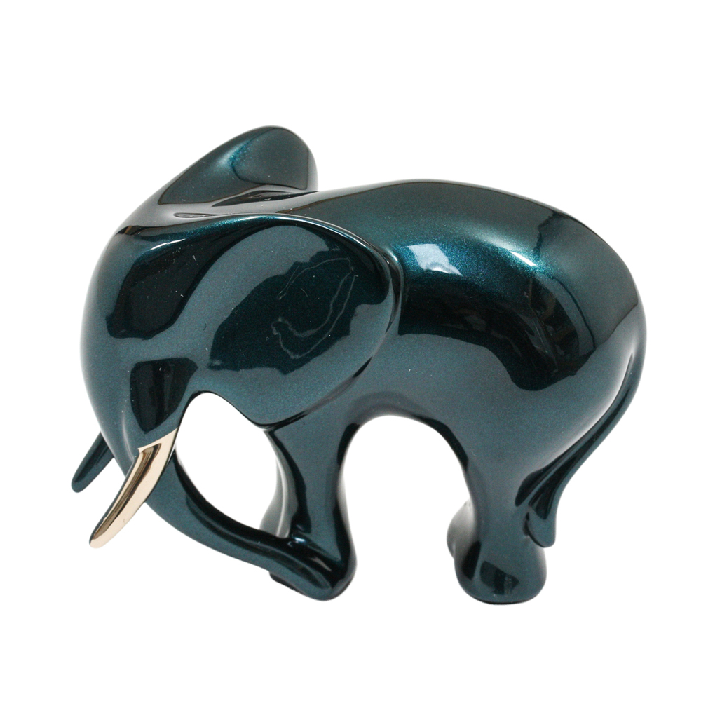 Loet Vanderveen - ELEPHANT STANDING, JEWEL (480) - BRONZE - 5 X 3.5 - These sculptures are bronze limited editions.
<br>
<br><a href="/[sculpture]/[available]-[patina]-[swatches]/">More than 30 patinas are available</a>. Available patinas are indicated as IN STOCK. Loet Vanderveen limited editions are always in strong demand and our stocked inventory sells quickly. Special orders are not being taken at this time.
<br>
<br>Allow a few weeks for your sculptures to arrive as each one is thoroughly prepared and packed in our warehouse. This includes fully customized crating and boxing for each piece. Your patience is appreciated during this process as we strive to ensure that your new artwork safely arrives.
<br>
<br>Shipping and Handling TBD