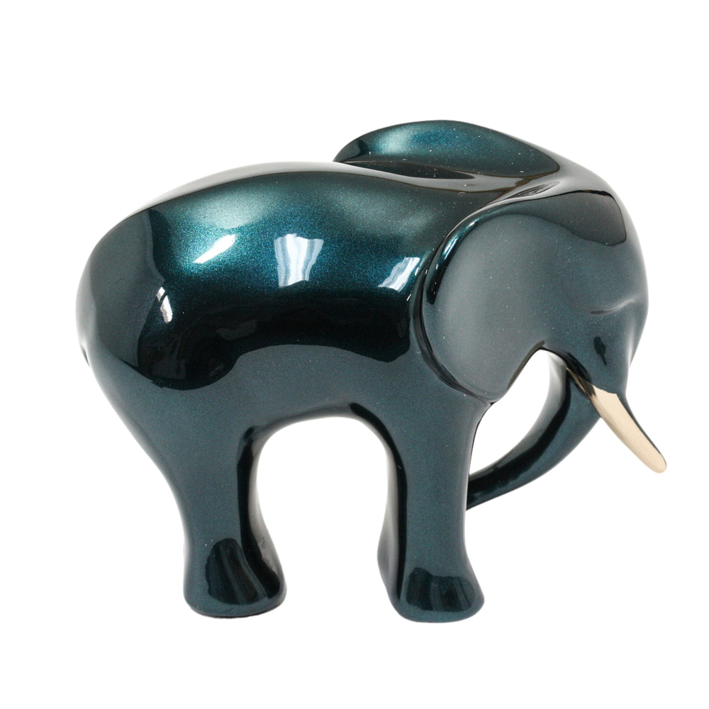 Loet Vanderveen - ELEPHANT STANDING, JEWEL (480) - BRONZE - 5 X 3.5 - These sculptures are bronze limited editions.
<br>
<br><a href="/[sculpture]/[available]-[patina]-[swatches]/">More than 30 patinas are available</a>. Available patinas are indicated as IN STOCK. Loet Vanderveen limited editions are always in strong demand and our stocked inventory sells quickly. Special orders are not being taken at this time.
<br>
<br>Allow a few weeks for your sculptures to arrive as each one is thoroughly prepared and packed in our warehouse. This includes fully customized crating and boxing for each piece. Your patience is appreciated during this process as we strive to ensure that your new artwork safely arrives.
<br>
<br>Shipping and Handling TBD