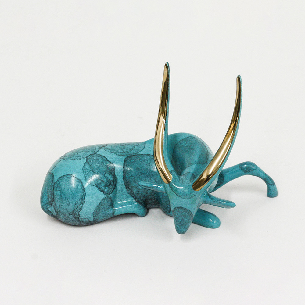 Loet Vanderveen - BUSHBUCK,  JEWEL (481) - BRONZE - 5 X 3.5 - These sculptures are bronze limited editions.
<br>
<br><a href="/[sculpture]/[available]-[patina]-[swatches]/">More than 30 patinas are available</a>. Available patinas are indicated as IN STOCK. Loet Vanderveen limited editions are always in strong demand and our stocked inventory sells quickly. Special orders are not being taken at this time.
<br>
<br>Allow a few weeks for your sculptures to arrive as each one is thoroughly prepared and packed in our warehouse. This includes fully customized crating and boxing for each piece. Your patience is appreciated during this process as we strive to ensure that your new artwork safely arrives.
<br>
<br>Shipping and Handling TBD