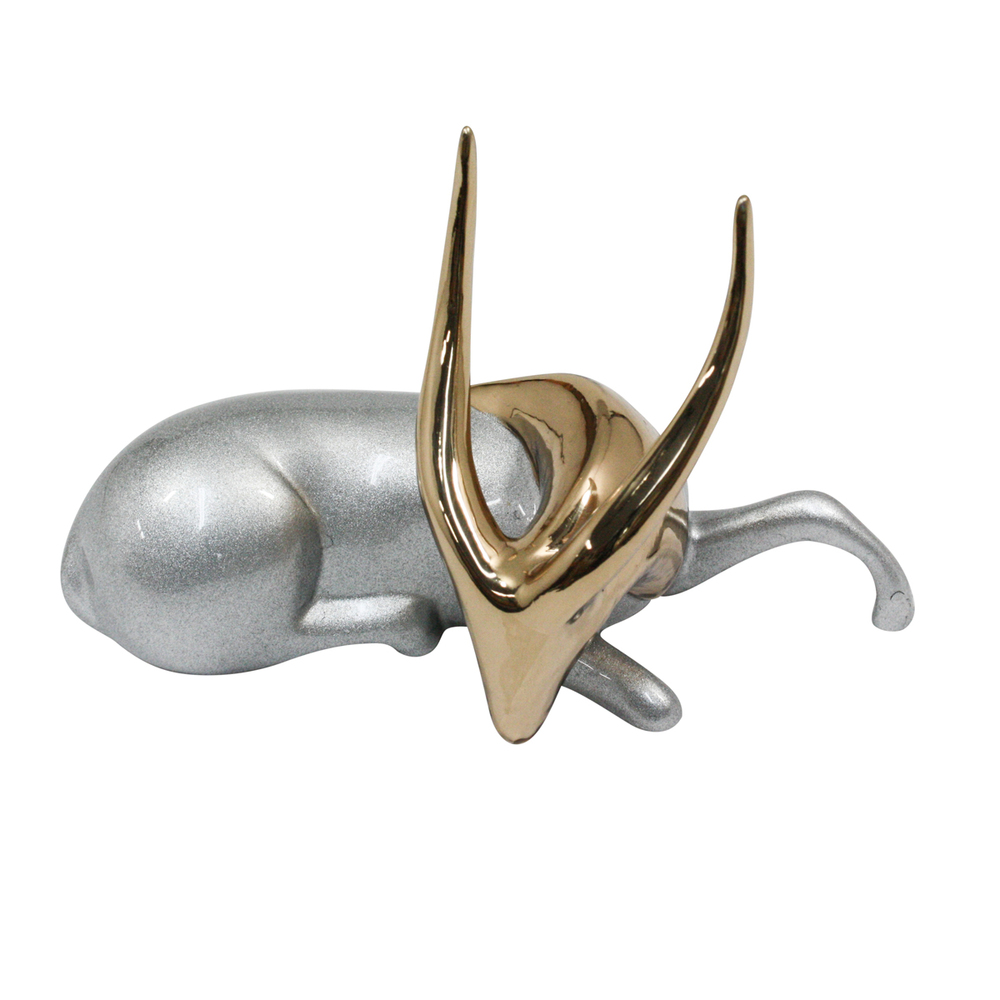 Loet Vanderveen - BUSHBUCK,  JEWEL (481) - BRONZE - 5 X 3.5 - These sculptures are bronze limited editions.
<br>
<br><a href="/[sculpture]/[available]-[patina]-[swatches]/">More than 30 patinas are available</a>. Available patinas are indicated as IN STOCK. Loet Vanderveen limited editions are always in strong demand and our stocked inventory sells quickly. Special orders are not being taken at this time.
<br>
<br>Allow a few weeks for your sculptures to arrive as each one is thoroughly prepared and packed in our warehouse. This includes fully customized crating and boxing for each piece. Your patience is appreciated during this process as we strive to ensure that your new artwork safely arrives.
<br>
<br>Shipping and Handling TBD
