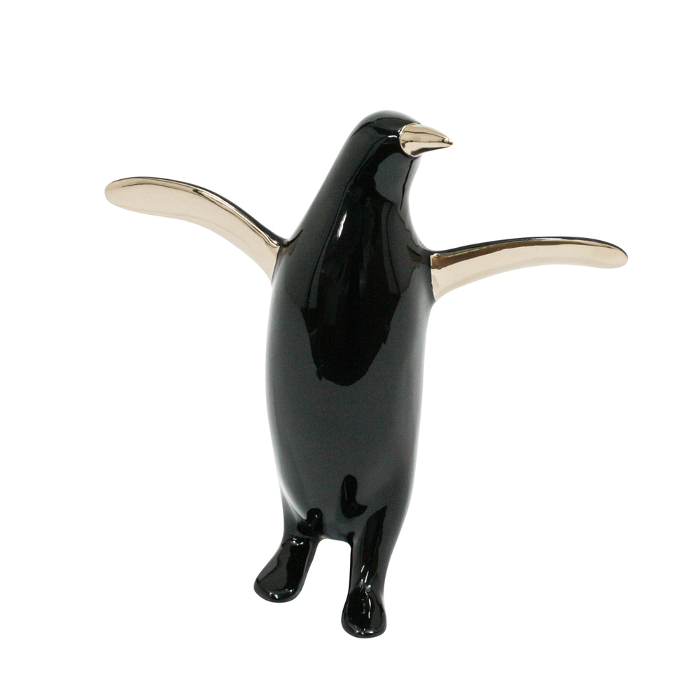 Loet Vanderveen - PENGUIN, JEWEL (485) - BRONZE - 5.5 X 5.5 - These sculptures are bronze limited editions.
<br>
<br><a href="/[sculpture]/[available]-[patina]-[swatches]/">More than 30 patinas are available</a>. Available patinas are indicated as IN STOCK. Loet Vanderveen limited editions are always in strong demand and our stocked inventory sells quickly. Special orders are not being taken at this time.
<br>
<br>Allow a few weeks for your sculptures to arrive as each one is thoroughly prepared and packed in our warehouse. This includes fully customized crating and boxing for each piece. Your patience is appreciated during this process as we strive to ensure that your new artwork safely arrives.
<br>
<br>Shipping and Handling TBD