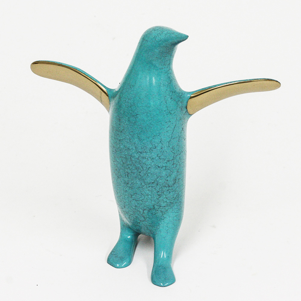 Loet Vanderveen - PENGUIN, JEWEL (485) - BRONZE - 5.5 X 5.5 - These sculptures are bronze limited editions.
<br>
<br><a href="/[sculpture]/[available]-[patina]-[swatches]/">More than 30 patinas are available</a>. Available patinas are indicated as IN STOCK. Loet Vanderveen limited editions are always in strong demand and our stocked inventory sells quickly. Special orders are not being taken at this time.
<br>
<br>Allow a few weeks for your sculptures to arrive as each one is thoroughly prepared and packed in our warehouse. This includes fully customized crating and boxing for each piece. Your patience is appreciated during this process as we strive to ensure that your new artwork safely arrives.
<br>
<br>Shipping and Handling TBD