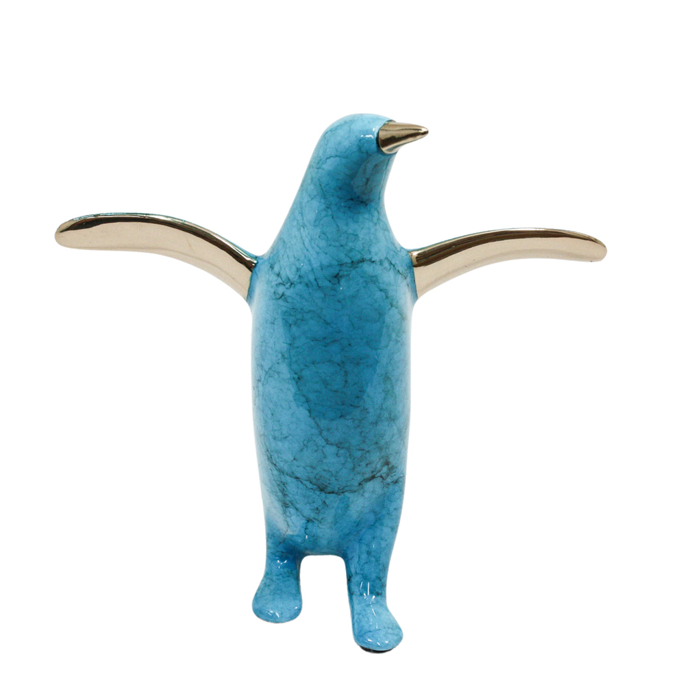 Loet Vanderveen - PENGUIN, JEWEL (485) - BRONZE - 5.5 X 5.5 - These sculptures are bronze limited editions.
<br>
<br><a href="/[sculpture]/[available]-[patina]-[swatches]/">More than 30 patinas are available</a>. Available patinas are indicated as IN STOCK. Loet Vanderveen limited editions are always in strong demand and our stocked inventory sells quickly. Special orders are not being taken at this time.
<br>
<br>Allow a few weeks for your sculptures to arrive as each one is thoroughly prepared and packed in our warehouse. This includes fully customized crating and boxing for each piece. Your patience is appreciated during this process as we strive to ensure that your new artwork safely arrives.
<br>
<br>Shipping and Handling TBD
