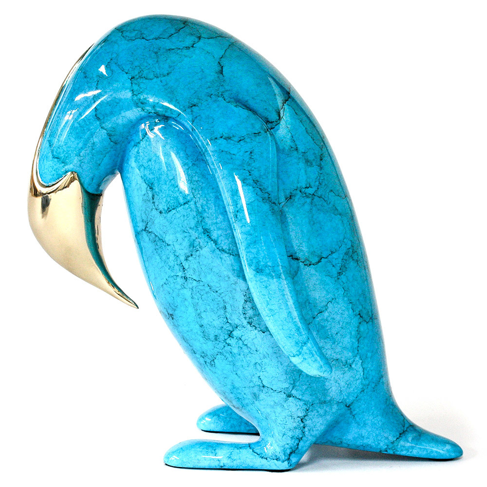Loet Vanderveen - PENGUIN, EMPEROR (487) - BRONZE - 9 X 5.5 X 9 - These sculptures are bronze limited editions.
<br>
<br><a href="/[sculpture]/[available]-[patina]-[swatches]/">More than 30 patinas are available</a>. Available patinas are indicated as IN STOCK. Loet Vanderveen limited editions are always in strong demand and our stocked inventory sells quickly. Special orders are not being taken at this time.
<br>
<br>Allow a few weeks for your sculptures to arrive as each one is thoroughly prepared and packed in our warehouse. This includes fully customized crating and boxing for each piece. Your patience is appreciated during this process as we strive to ensure that your new artwork safely arrives.
<br>
<br>Shipping and Handling TBD