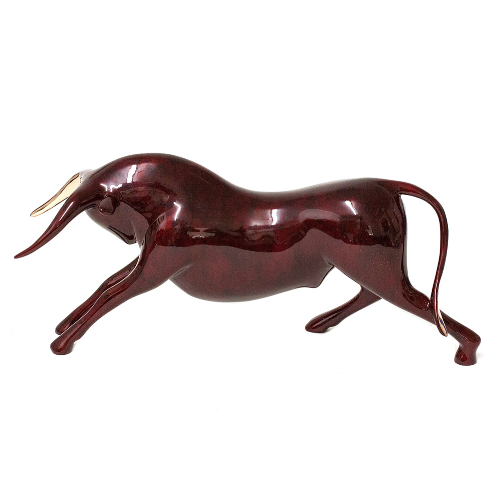 Loet Vanderveen - BULL, CHARGING (493) - BRONZE - 12 X 3.5 X 5.5 - Free Shipping Anywhere In The USA!
<br>
<br>These sculptures are bronze limited editions.
<br>
<br><a href="/[sculpture]/[available]-[patina]-[swatches]/">More than 30 patinas are available</a>. Available patinas are indicated as IN STOCK. Loet Vanderveen limited editions are always in strong demand and our stocked inventory sells quickly. Special orders are not being taken at this time.
<br>
<br>Allow a few weeks for your sculptures to arrive as each one is thoroughly prepared and packed in our warehouse. This includes fully customized crating and boxing for each piece. Your patience is appreciated during this process as we strive to ensure that your new artwork safely arrives.