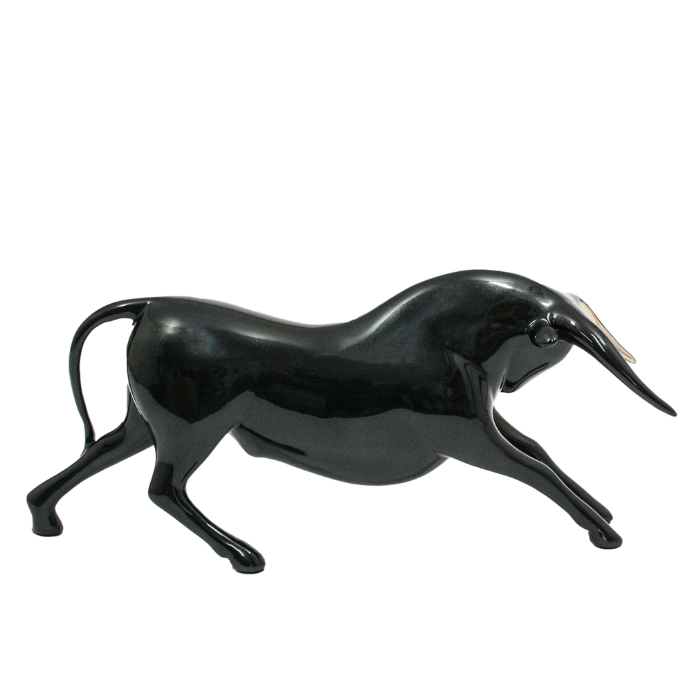 Loet Vanderveen - BULL, CHARGING (493) - BRONZE - 12 X 3.5 X 5.5 - Free Shipping Anywhere In The USA!
<br>
<br>These sculptures are bronze limited editions.
<br>
<br><a href="/[sculpture]/[available]-[patina]-[swatches]/">More than 30 patinas are available</a>. Available patinas are indicated as IN STOCK. Loet Vanderveen limited editions are always in strong demand and our stocked inventory sells quickly. Special orders are not being taken at this time.
<br>
<br>Allow a few weeks for your sculptures to arrive as each one is thoroughly prepared and packed in our warehouse. This includes fully customized crating and boxing for each piece. Your patience is appreciated during this process as we strive to ensure that your new artwork safely arrives.