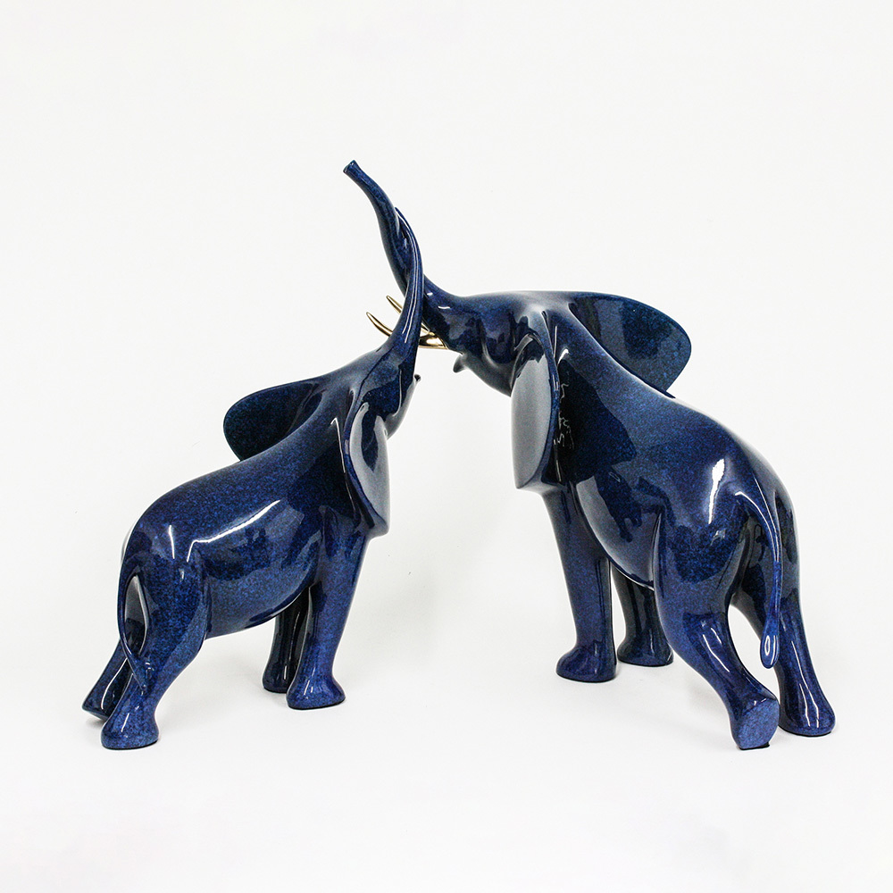 Loet Vanderveen - ELEPHANTS, AFFECTIONATE (494) - BRONZE - 19.25 X 12 X 14 - These sculptures are bronze limited editions.
<br>
<br><a href="/[sculpture]/[available]-[patina]-[swatches]/">More than 30 patinas are available</a>. Available patinas are indicated as IN STOCK. Loet Vanderveen limited editions are always in strong demand and our stocked inventory sells quickly. Special orders are not being taken at this time.
<br>
<br>Allow a few weeks for your sculptures to arrive as each one is thoroughly prepared and packed in our warehouse. This includes fully customized crating and boxing for each piece. Your patience is appreciated during this process as we strive to ensure that your new artwork safely arrives.
<br>
<br>Shipping and Handling TBD