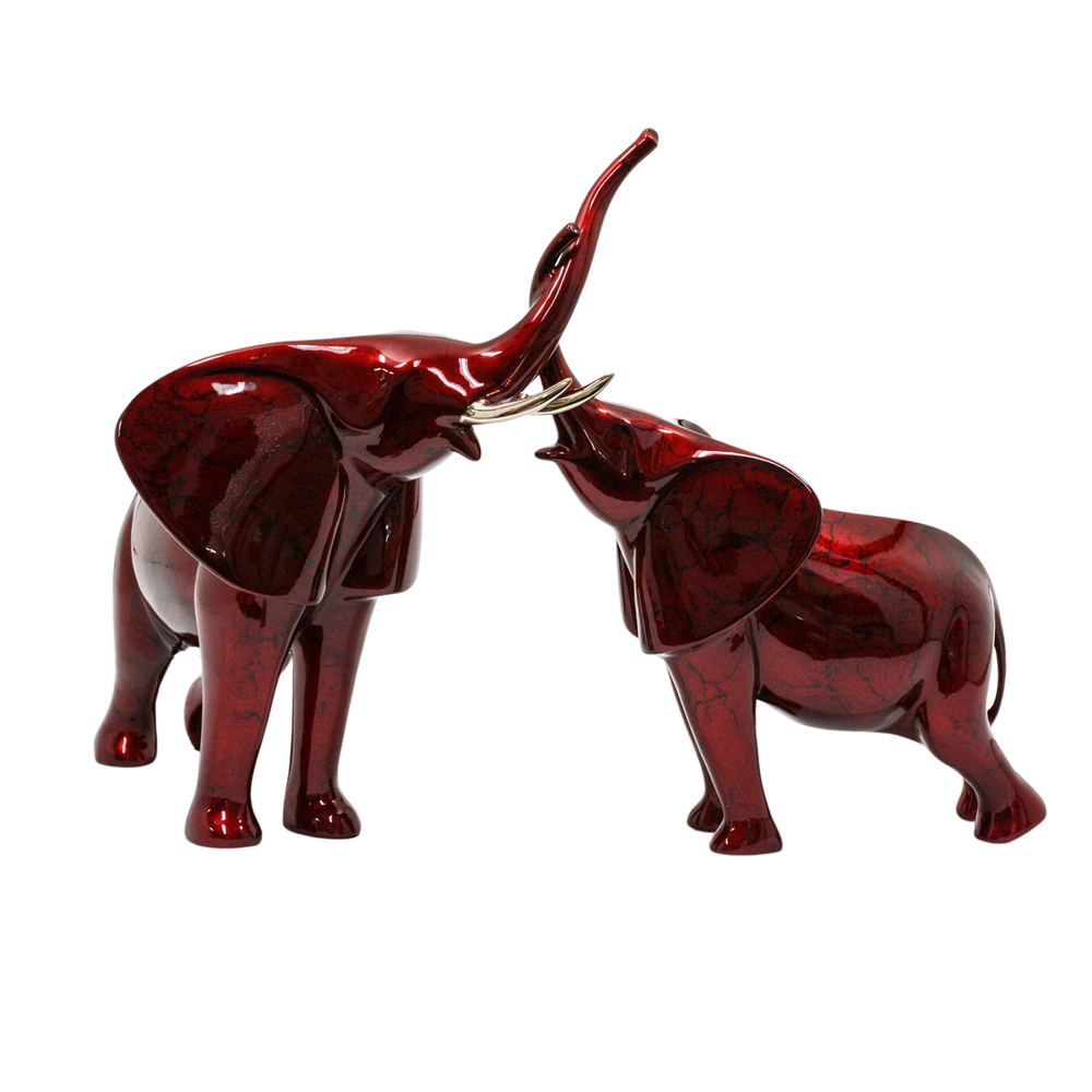 Loet Vanderveen - ELEPHANTS, AFFECTIONATE (494) - BRONZE - 19.25 X 12 X 14 - These sculptures are bronze limited editions.
<br>
<br><a href="/[sculpture]/[available]-[patina]-[swatches]/">More than 30 patinas are available</a>. Available patinas are indicated as IN STOCK. Loet Vanderveen limited editions are always in strong demand and our stocked inventory sells quickly. Special orders are not being taken at this time.
<br>
<br>Allow a few weeks for your sculptures to arrive as each one is thoroughly prepared and packed in our warehouse. This includes fully customized crating and boxing for each piece. Your patience is appreciated during this process as we strive to ensure that your new artwork safely arrives.
<br>
<br>Shipping and Handling TBD