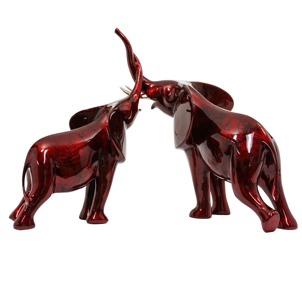 Loet Vanderveen - ELEPHANTS, AFFECTIONATE (494) - BRONZE - 19.25 X 12 X 14 - These sculptures are bronze limited editions.
<br>
<br><a href="/[sculpture]/[available]-[patina]-[swatches]/">More than 30 patinas are available</a>. Available patinas are indicated as IN STOCK. Loet Vanderveen limited editions are always in strong demand and our stocked inventory sells quickly. Special orders are not being taken at this time.
<br>
<br>Allow a few weeks for your sculptures to arrive as each one is thoroughly prepared and packed in our warehouse. This includes fully customized crating and boxing for each piece. Your patience is appreciated during this process as we strive to ensure that your new artwork safely arrives.
<br>
<br>Shipping and Handling TBD