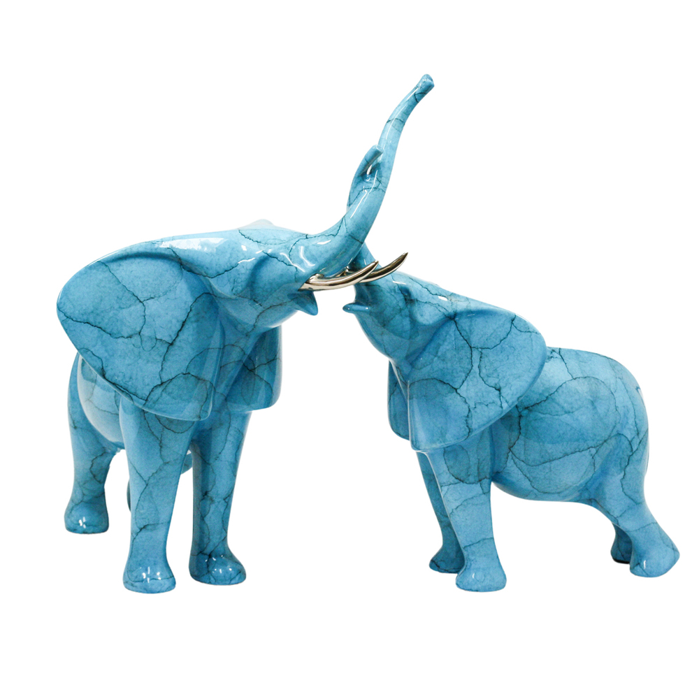 Loet Vanderveen - ELEPHANTS, AFFECTIONATE (494) - BRONZE - 19.25 X 12 X 14 - These sculptures are bronze limited editions.
<br>
<br><a href="/[sculpture]/[available]-[patina]-[swatches]/">More than 30 patinas are available</a>. Available patinas are indicated as IN STOCK. Loet Vanderveen limited editions are always in strong demand and our stocked inventory sells quickly. Special orders are not being taken at this time.
<br>
<br>Allow a few weeks for your sculptures to arrive as each one is thoroughly prepared and packed in our warehouse. This includes fully customized crating and boxing for each piece. Your patience is appreciated during this process as we strive to ensure that your new artwork safely arrives.
<br>
<br>Shipping and Handling TBD