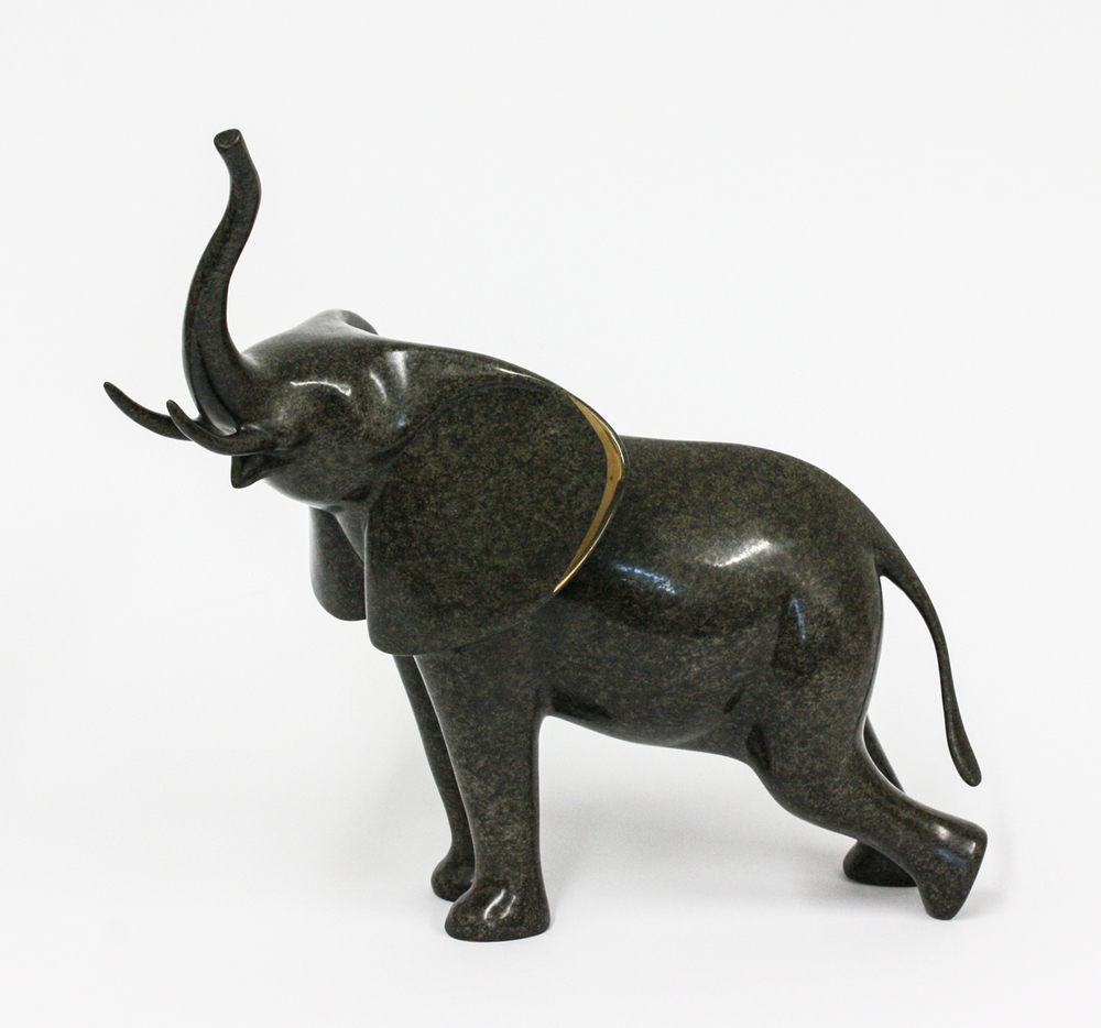 Loet Vanderveen - ELEPHANT, AFRICAN NEW (498) - BRONZE - 13.75 X 8 X 14 - These sculptures are bronze limited editions.
<br>
<br><a href="/[sculpture]/[available]-[patina]-[swatches]/">More than 30 patinas are available</a>. Available patinas are indicated as IN STOCK. Loet Vanderveen limited editions are always in strong demand and our stocked inventory sells quickly. Special orders are not being taken at this time.
<br>
<br>Allow a few weeks for your sculptures to arrive as each one is thoroughly prepared and packed in our warehouse. This includes fully customized crating and boxing for each piece. Your patience is appreciated during this process as we strive to ensure that your new artwork safely arrives.
<br>
<br>Shipping and Handling TBD