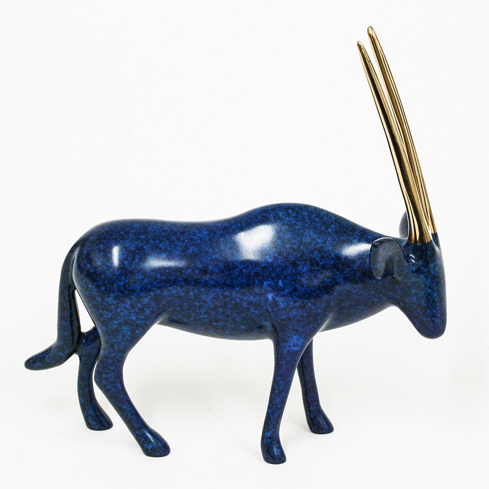 Loet Vanderveen - ORYX, STANDING (499) - BRONZE - 6 X 2.5 X 6.25 - These sculptures are bronze limited editions.
<br>
<br><a href="/[sculpture]/[available]-[patina]-[swatches]/">More than 30 patinas are available</a>. Available patinas are indicated as IN STOCK. Loet Vanderveen limited editions are always in strong demand and our stocked inventory sells quickly. Special orders are not being taken at this time.
<br>
<br>Allow a few weeks for your sculptures to arrive as each one is thoroughly prepared and packed in our warehouse. This includes fully customized crating and boxing for each piece. Your patience is appreciated during this process as we strive to ensure that your new artwork safely arrives.
<br>
<br>Shipping and Handling TBD
