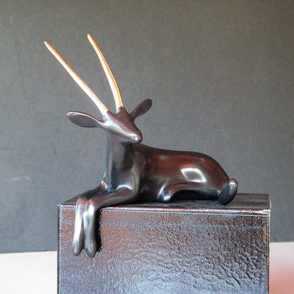 Loet Vanderveen - ORYX, SEATED (500) - BRONZE - 5 X 4.5 X 4.75 - Free Shipping Anywhere In The USA!
<br>
<br>These sculptures are bronze limited editions.
<br>
<br><a href="/[sculpture]/[available]-[patina]-[swatches]/">More than 30 patinas are available</a>. Available patinas are indicated as IN STOCK. Loet Vanderveen limited editions are always in strong demand and our stocked inventory sells quickly. Special orders are not being taken at this time.
<br>
<br>Allow a few weeks for your sculptures to arrive as each one is thoroughly prepared and packed in our warehouse. This includes fully customized crating and boxing for each piece. Your patience is appreciated during this process as we strive to ensure that your new artwork safely arrives.