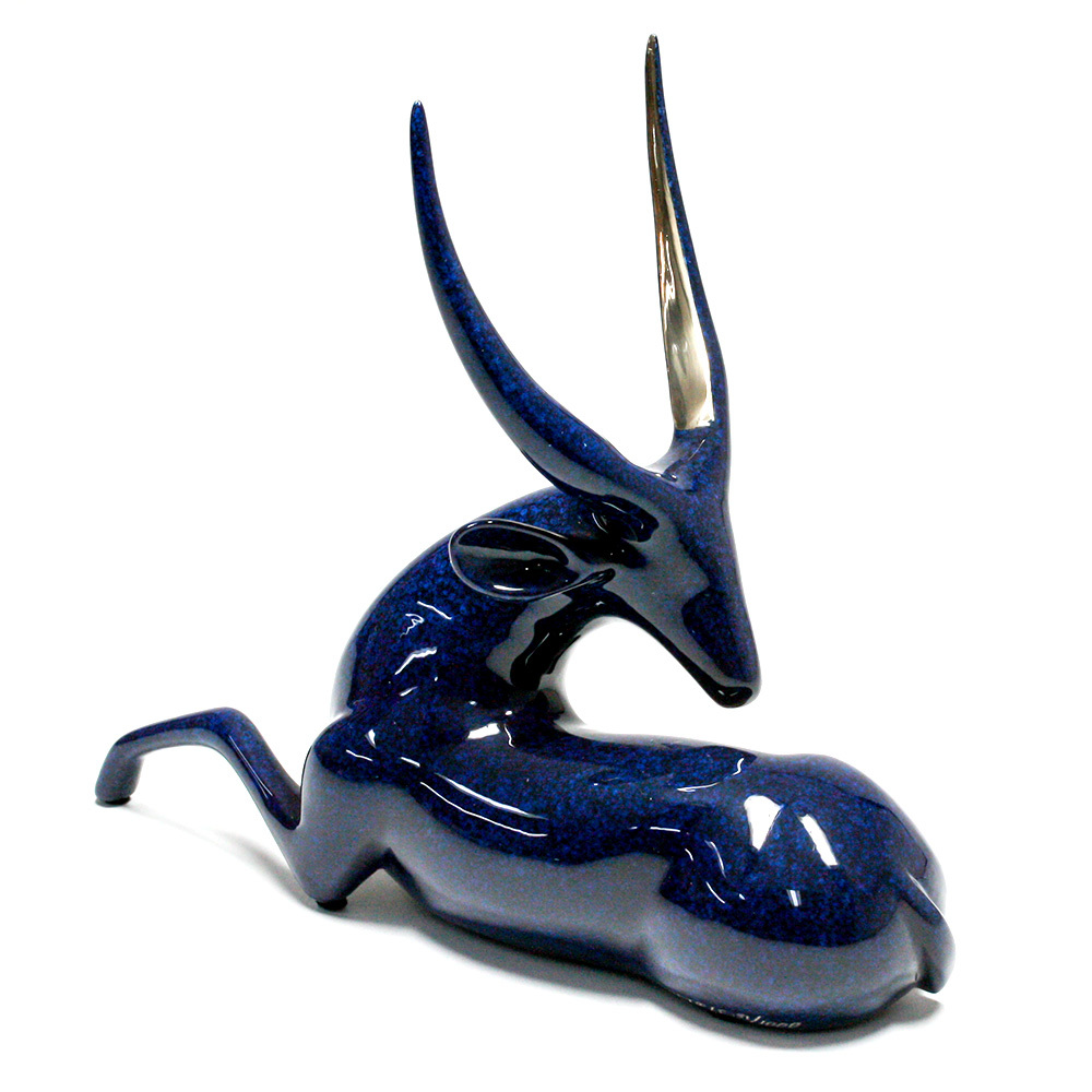 Loet Vanderveen - WATERBUCK, SINGLE (507) - BRONZE - 7 X 3.25 X 6.5 - These sculptures are bronze limited editions.
<br>
<br><a href="/[sculpture]/[available]-[patina]-[swatches]/">More than 30 patinas are available</a>. Available patinas are indicated as IN STOCK. Loet Vanderveen limited editions are always in strong demand and our stocked inventory sells quickly. Special orders are not being taken at this time.
<br>
<br>Allow a few weeks for your sculptures to arrive as each one is thoroughly prepared and packed in our warehouse. This includes fully customized crating and boxing for each piece. Your patience is appreciated during this process as we strive to ensure that your new artwork safely arrives.
<br>
<br>Shipping and Handling TBD