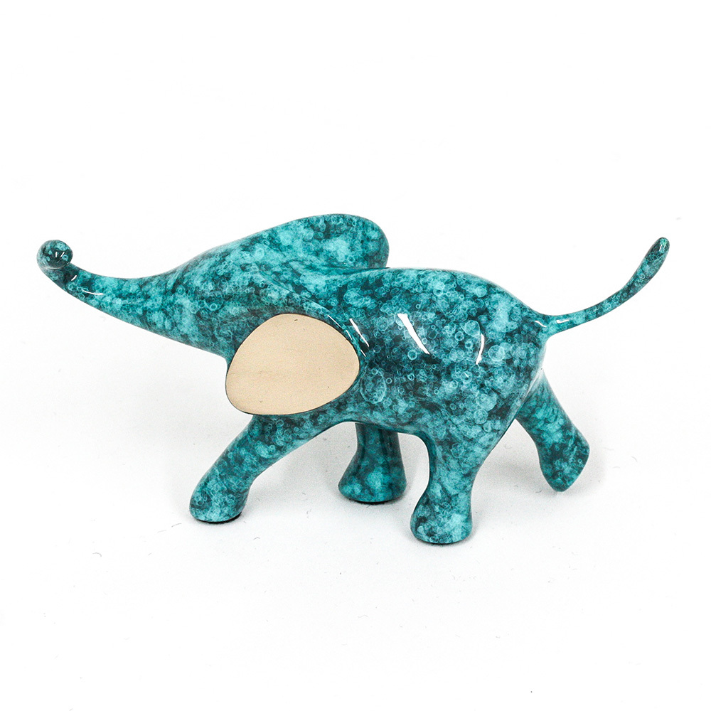 Loet Vanderveen - ELEPHANT, SMALL RUNNING (508) - BRONZE - 5 X 2 X 2.25 - These sculptures are bronze limited editions.
<br>
<br><a href="/[sculpture]/[available]-[patina]-[swatches]/">More than 30 patinas are available</a>. Available patinas are indicated as IN STOCK. Loet Vanderveen limited editions are always in strong demand and our stocked inventory sells quickly. Special orders are not being taken at this time.
<br>
<br>Allow a few weeks for your sculptures to arrive as each one is thoroughly prepared and packed in our warehouse. This includes fully customized crating and boxing for each piece. Your patience is appreciated during this process as we strive to ensure that your new artwork safely arrives.
<br>
<br>Shipping and Handling TBD