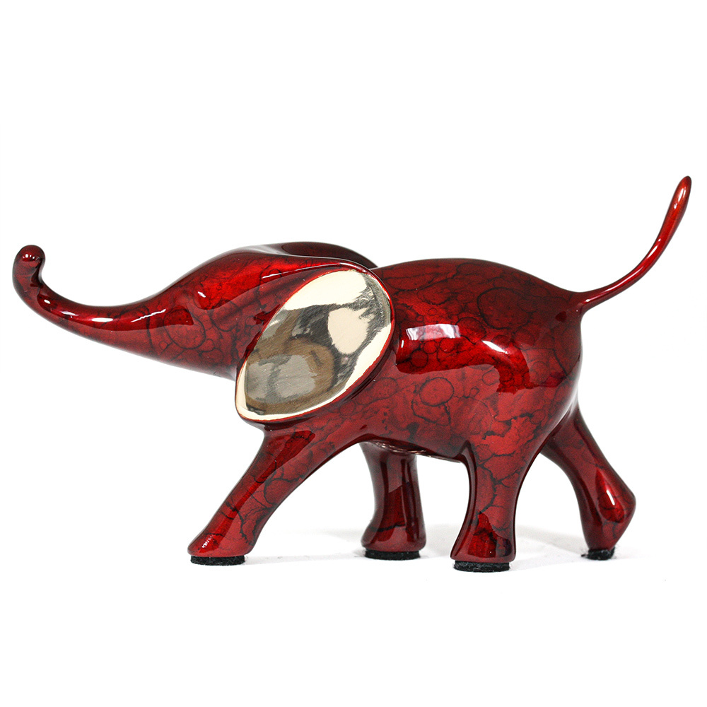 Loet Vanderveen - ELEPHANT, SMALL RUNNING (508) - BRONZE - 5 X 2 X 2.25 - These sculptures are bronze limited editions.
<br>
<br><a href="/[sculpture]/[available]-[patina]-[swatches]/">More than 30 patinas are available</a>. Available patinas are indicated as IN STOCK. Loet Vanderveen limited editions are always in strong demand and our stocked inventory sells quickly. Special orders are not being taken at this time.
<br>
<br>Allow a few weeks for your sculptures to arrive as each one is thoroughly prepared and packed in our warehouse. This includes fully customized crating and boxing for each piece. Your patience is appreciated during this process as we strive to ensure that your new artwork safely arrives.
<br>
<br>Shipping and Handling TBD
