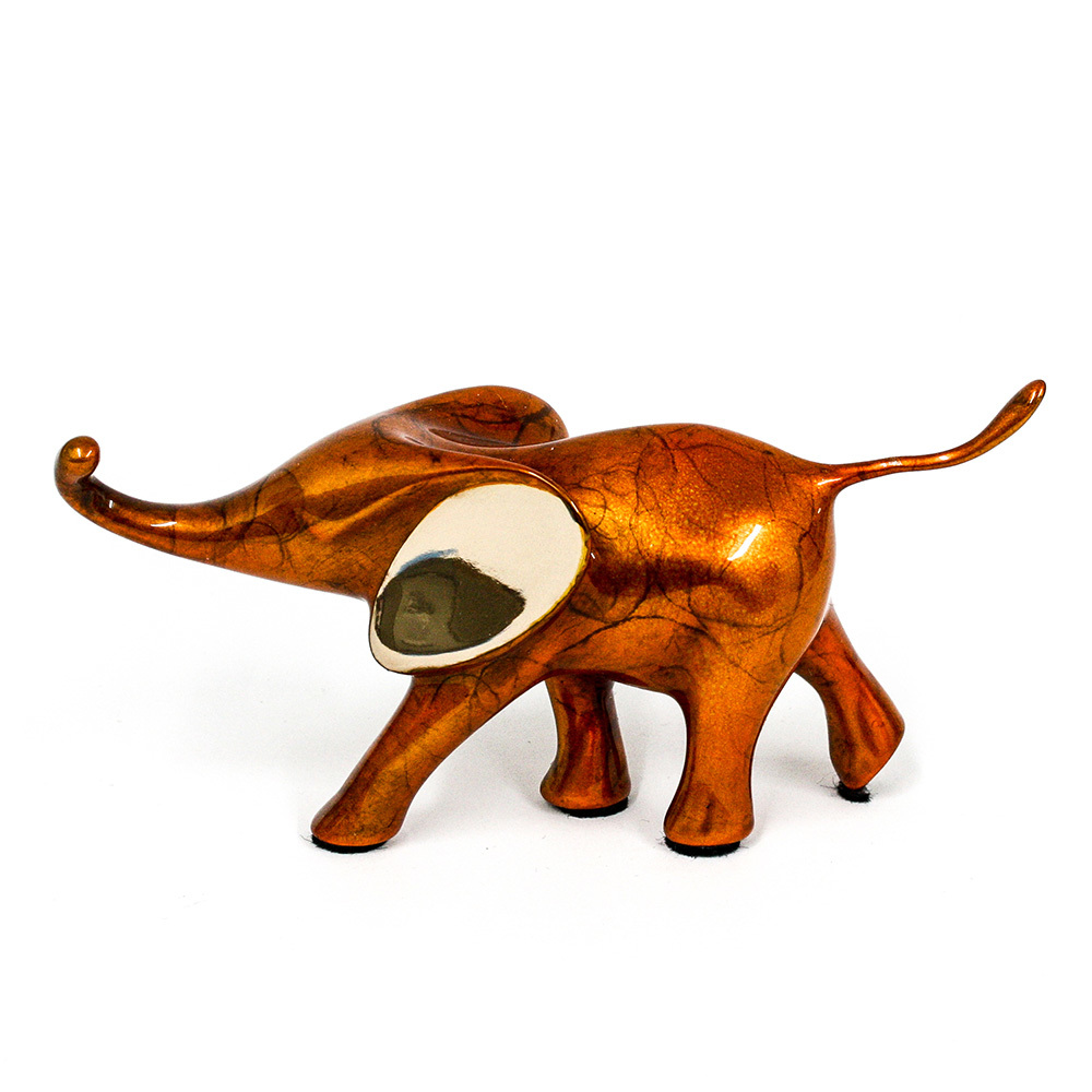 Loet Vanderveen - ELEPHANT, SMALL RUNNING (508) - BRONZE - 5 X 2 X 2.25 - These sculptures are bronze limited editions.
<br>
<br><a href="/[sculpture]/[available]-[patina]-[swatches]/">More than 30 patinas are available</a>. Available patinas are indicated as IN STOCK. Loet Vanderveen limited editions are always in strong demand and our stocked inventory sells quickly. Special orders are not being taken at this time.
<br>
<br>Allow a few weeks for your sculptures to arrive as each one is thoroughly prepared and packed in our warehouse. This includes fully customized crating and boxing for each piece. Your patience is appreciated during this process as we strive to ensure that your new artwork safely arrives.
<br>
<br>Shipping and Handling TBD