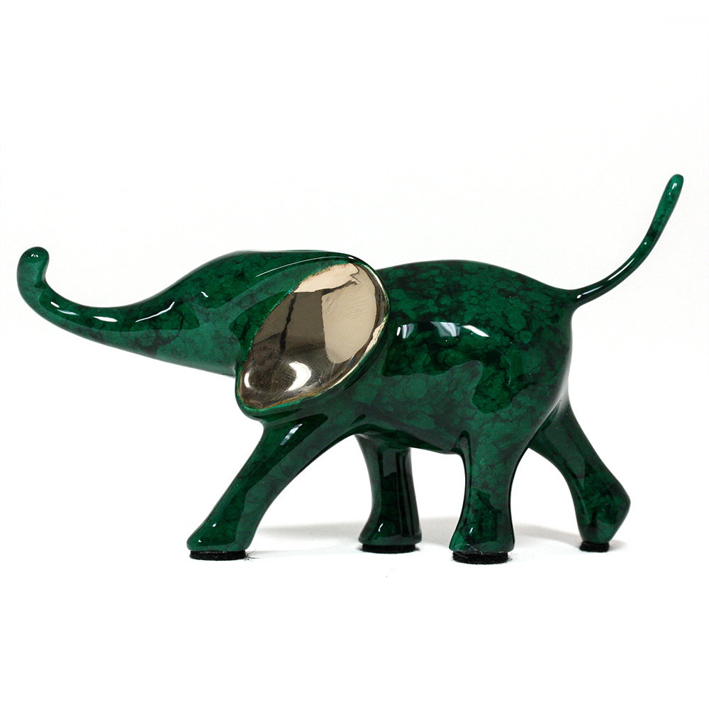 Loet Vanderveen - ELEPHANT, SMALL RUNNING (508) - BRONZE - 5 X 2 X 2.25 - These sculptures are bronze limited editions.
<br>
<br><a href="/[sculpture]/[available]-[patina]-[swatches]/">More than 30 patinas are available</a>. Available patinas are indicated as IN STOCK. Loet Vanderveen limited editions are always in strong demand and our stocked inventory sells quickly. Special orders are not being taken at this time.
<br>
<br>Allow a few weeks for your sculptures to arrive as each one is thoroughly prepared and packed in our warehouse. This includes fully customized crating and boxing for each piece. Your patience is appreciated during this process as we strive to ensure that your new artwork safely arrives.
<br>
<br>Shipping and Handling TBD