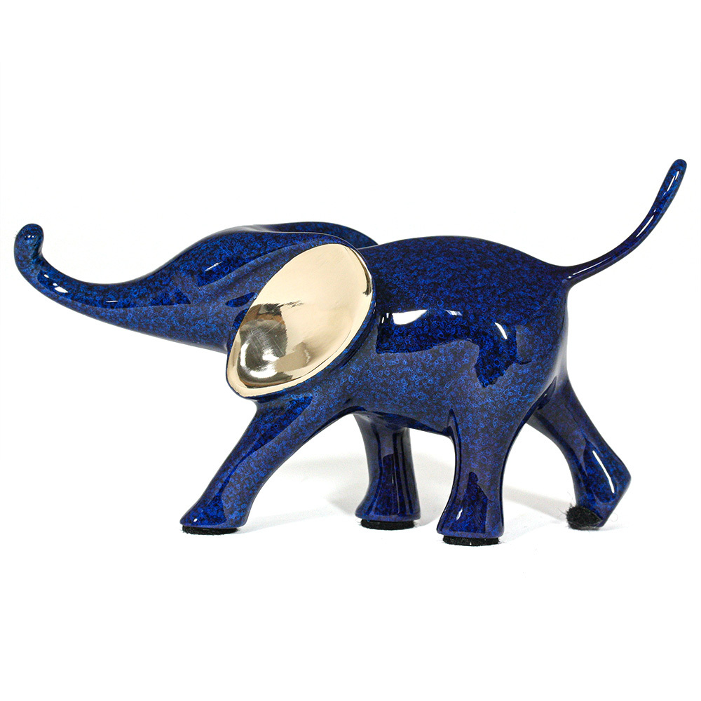 Loet Vanderveen - ELEPHANT, SMALL RUNNING (508) - BRONZE - 5 X 2 X 2.25 - These sculptures are bronze limited editions.
<br>
<br><a href="/[sculpture]/[available]-[patina]-[swatches]/">More than 30 patinas are available</a>. Available patinas are indicated as IN STOCK. Loet Vanderveen limited editions are always in strong demand and our stocked inventory sells quickly. Special orders are not being taken at this time.
<br>
<br>Allow a few weeks for your sculptures to arrive as each one is thoroughly prepared and packed in our warehouse. This includes fully customized crating and boxing for each piece. Your patience is appreciated during this process as we strive to ensure that your new artwork safely arrives.
<br>
<br>Shipping and Handling TBD
