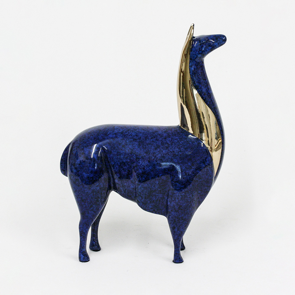 Loet Vanderveen - LLAMA, LARGE (514) - BRONZE - 6.5 X 3 X 9.75 - These sculptures are bronze limited editions.
<br>
<br><a href="/[sculpture]/[available]-[patina]-[swatches]/">More than 30 patinas are available</a>. Available patinas are indicated as IN STOCK. Loet Vanderveen limited editions are always in strong demand and our stocked inventory sells quickly. Special orders are not being taken at this time.
<br>
<br>Allow a few weeks for your sculptures to arrive as each one is thoroughly prepared and packed in our warehouse. This includes fully customized crating and boxing for each piece. Your patience is appreciated during this process as we strive to ensure that your new artwork safely arrives.
<br>
<br>Shipping and Handling TBD