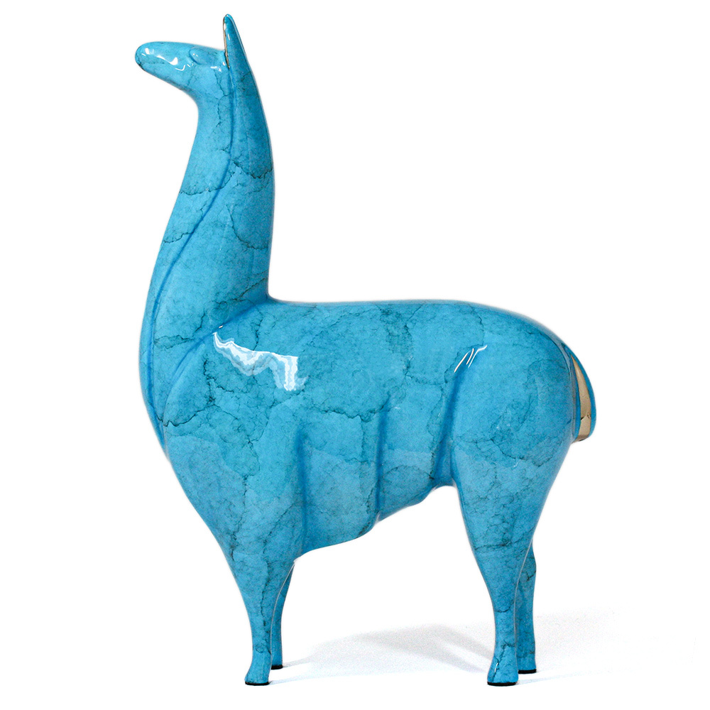 Loet Vanderveen - LLAMA, LARGE (514) - BRONZE - 6.5 X 3 X 9.75 - These sculptures are bronze limited editions.
<br>
<br><a href="/[sculpture]/[available]-[patina]-[swatches]/">More than 30 patinas are available</a>. Available patinas are indicated as IN STOCK. Loet Vanderveen limited editions are always in strong demand and our stocked inventory sells quickly. Special orders are not being taken at this time.
<br>
<br>Allow a few weeks for your sculptures to arrive as each one is thoroughly prepared and packed in our warehouse. This includes fully customized crating and boxing for each piece. Your patience is appreciated during this process as we strive to ensure that your new artwork safely arrives.
<br>
<br>Shipping and Handling TBD
