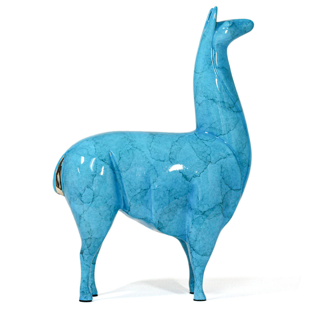 Loet Vanderveen - LLAMA, LARGE (514) - BRONZE - 6.5 X 3 X 9.75 - These sculptures are bronze limited editions.
<br>
<br><a href="/[sculpture]/[available]-[patina]-[swatches]/">More than 30 patinas are available</a>. Available patinas are indicated as IN STOCK. Loet Vanderveen limited editions are always in strong demand and our stocked inventory sells quickly. Special orders are not being taken at this time.
<br>
<br>Allow a few weeks for your sculptures to arrive as each one is thoroughly prepared and packed in our warehouse. This includes fully customized crating and boxing for each piece. Your patience is appreciated during this process as we strive to ensure that your new artwork safely arrives.
<br>
<br>Shipping and Handling TBD