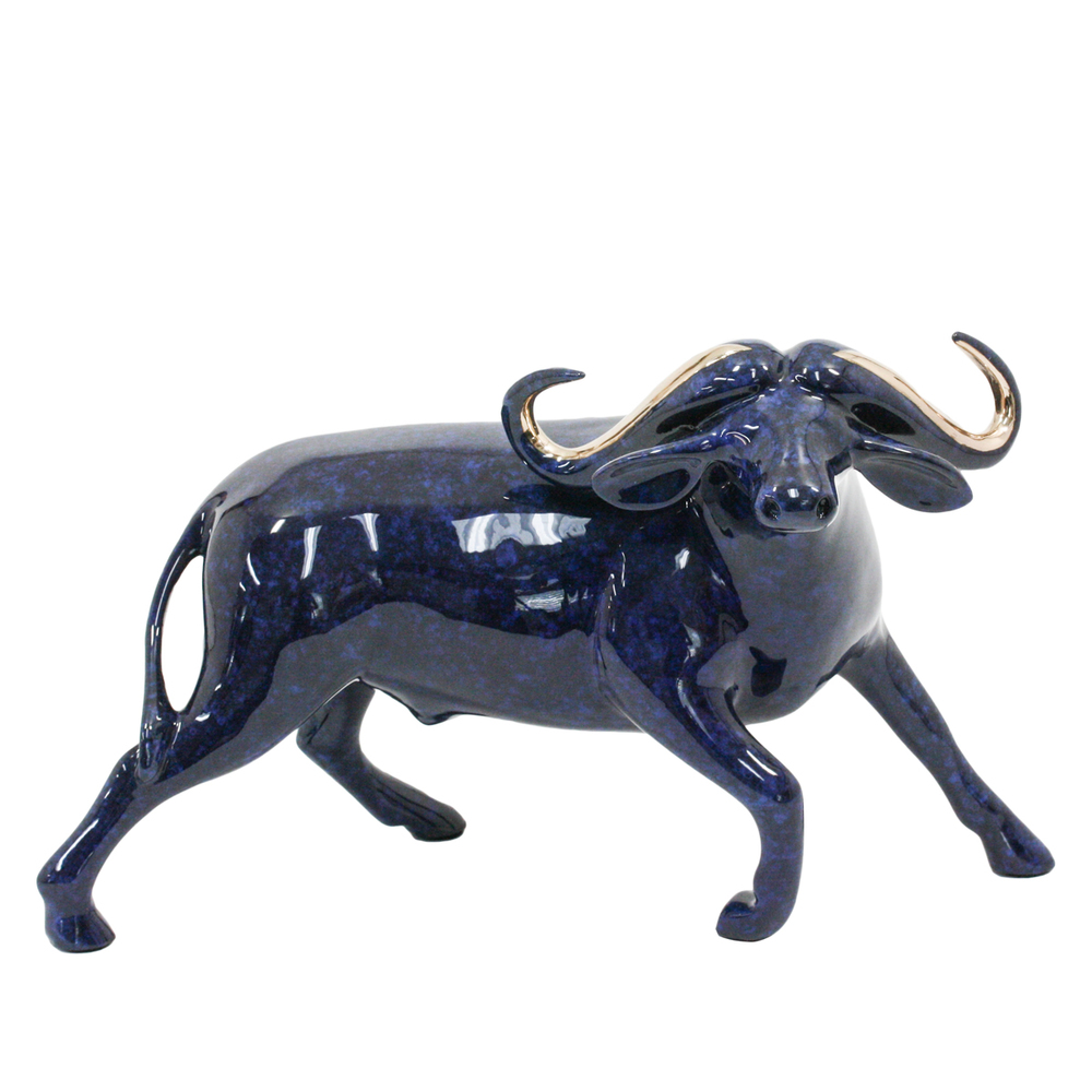 Loet Vanderveen - BUFFALO, CAPE (516) - BRONZE - 10.5 X 4 X 7 - These sculptures are bronze limited editions.
<br>
<br><a href="/[sculpture]/[available]-[patina]-[swatches]/">More than 30 patinas are available</a>. Available patinas are indicated as IN STOCK. Loet Vanderveen limited editions are always in strong demand and our stocked inventory sells quickly. Special orders are not being taken at this time.
<br>
<br>Allow a few weeks for your sculptures to arrive as each one is thoroughly prepared and packed in our warehouse. This includes fully customized crating and boxing for each piece. Your patience is appreciated during this process as we strive to ensure that your new artwork safely arrives.
<br>
<br>Shipping and Handling TBD