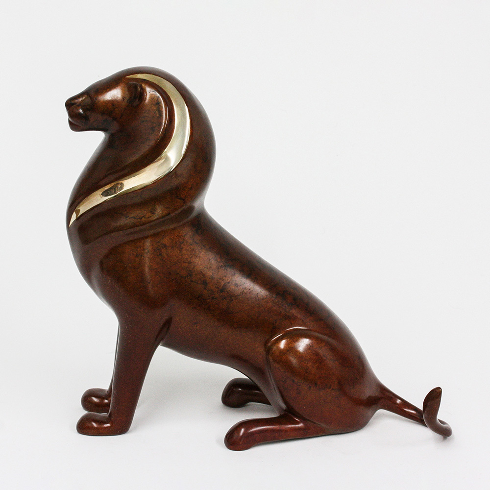 Loet Vanderveen - LION, SERENGETI  (519) - BRONZE - 10.5 X 5.5 X 10 - These sculptures are bronze limited editions.
<br>
<br><a href="/[sculpture]/[available]-[patina]-[swatches]/">More than 30 patinas are available</a>. Available patinas are indicated as IN STOCK. Loet Vanderveen limited editions are always in strong demand and our stocked inventory sells quickly. Special orders are not being taken at this time.
<br>
<br>Allow a few weeks for your sculptures to arrive as each one is thoroughly prepared and packed in our warehouse. This includes fully customized crating and boxing for each piece. Your patience is appreciated during this process as we strive to ensure that your new artwork safely arrives.
<br>
<br>Shipping and Handling TBD