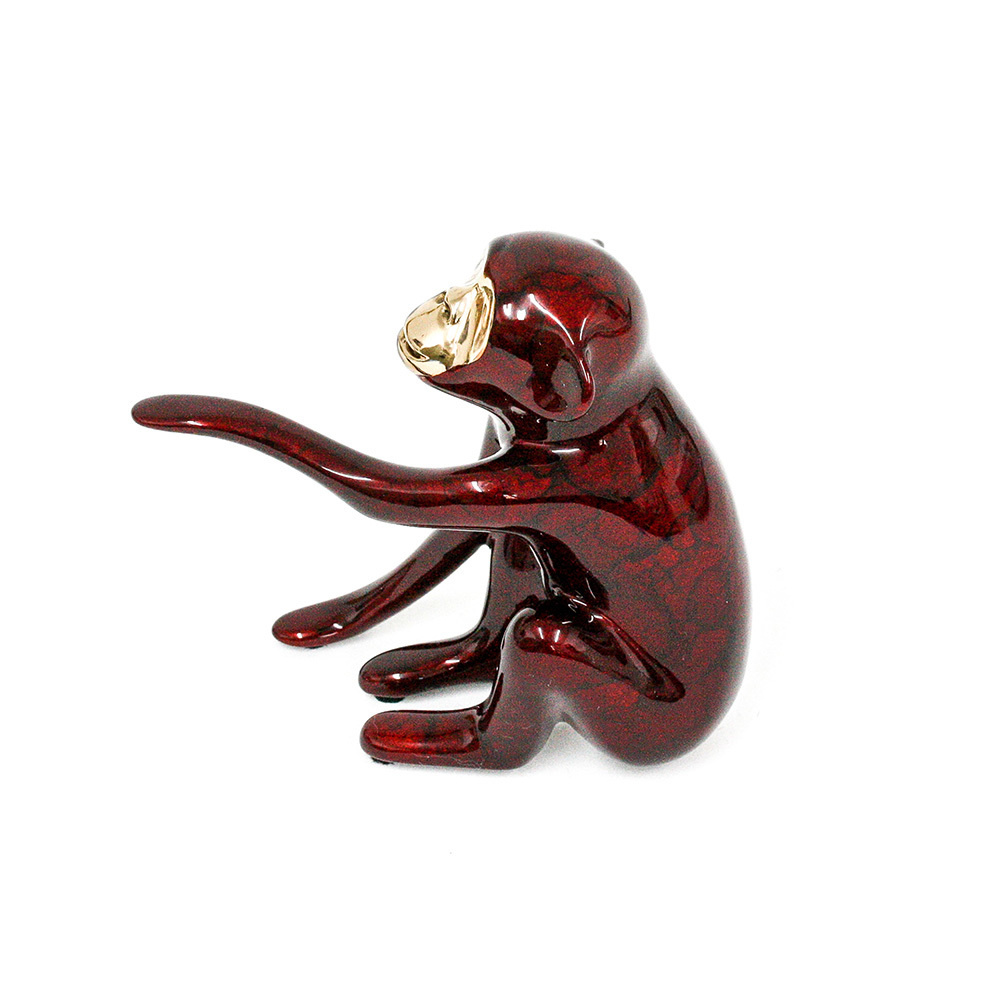 Loet Vanderveen - CHIMP, BABY (521) - BRONZE - 4 X 2 X 3 - These sculptures are bronze limited editions.
<br>
<br><a href="/[sculpture]/[available]-[patina]-[swatches]/">More than 30 patinas are available</a>. Available patinas are indicated as IN STOCK. Loet Vanderveen limited editions are always in strong demand and our stocked inventory sells quickly. Special orders are not being taken at this time.
<br>
<br>Allow a few weeks for your sculptures to arrive as each one is thoroughly prepared and packed in our warehouse. This includes fully customized crating and boxing for each piece. Your patience is appreciated during this process as we strive to ensure that your new artwork safely arrives.
<br>
<br>Shipping and Handling TBD