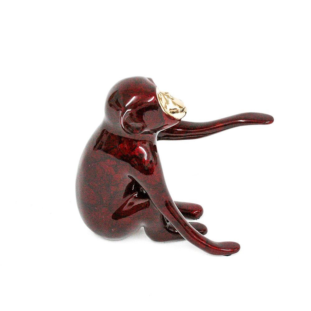 Loet Vanderveen - CHIMP, BABY (521) - BRONZE - 4 X 2 X 3 - These sculptures are bronze limited editions.
<br>
<br><a href="/[sculpture]/[available]-[patina]-[swatches]/">More than 30 patinas are available</a>. Available patinas are indicated as IN STOCK. Loet Vanderveen limited editions are always in strong demand and our stocked inventory sells quickly. Special orders are not being taken at this time.
<br>
<br>Allow a few weeks for your sculptures to arrive as each one is thoroughly prepared and packed in our warehouse. This includes fully customized crating and boxing for each piece. Your patience is appreciated during this process as we strive to ensure that your new artwork safely arrives.
<br>
<br>Shipping and Handling TBD
