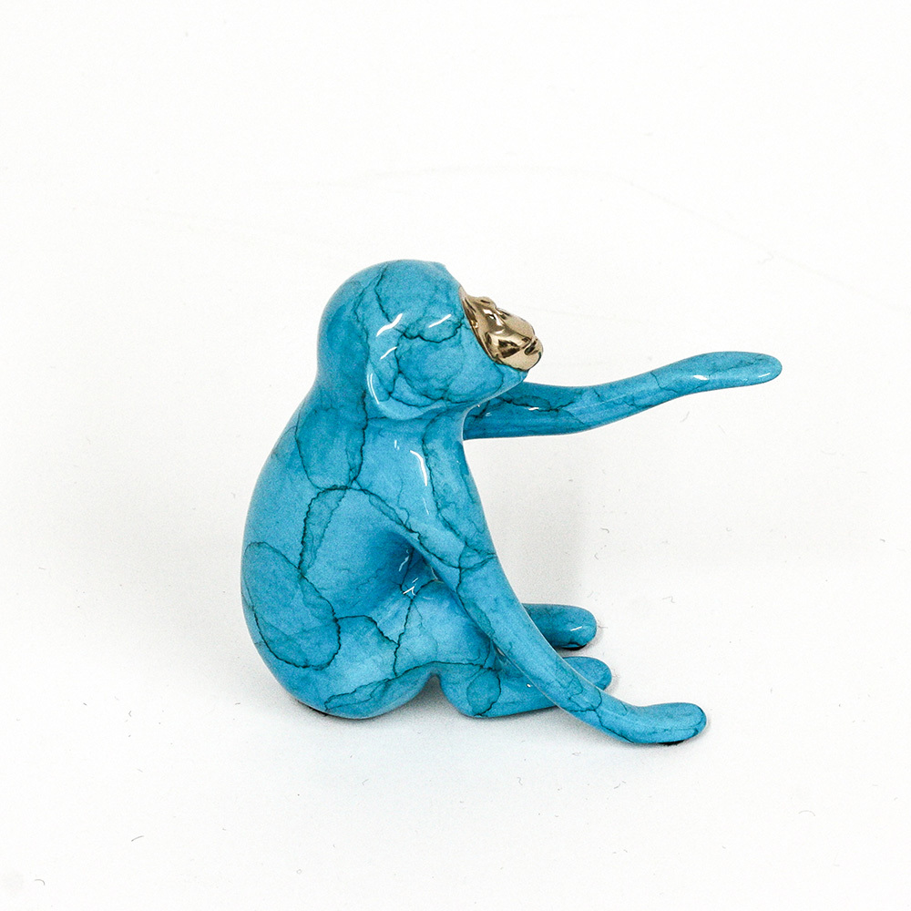Loet Vanderveen - CHIMP, BABY (521) - BRONZE - 4 X 2 X 3 - These sculptures are bronze limited editions.
<br>
<br><a href="/[sculpture]/[available]-[patina]-[swatches]/">More than 30 patinas are available</a>. Available patinas are indicated as IN STOCK. Loet Vanderveen limited editions are always in strong demand and our stocked inventory sells quickly. Special orders are not being taken at this time.
<br>
<br>Allow a few weeks for your sculptures to arrive as each one is thoroughly prepared and packed in our warehouse. This includes fully customized crating and boxing for each piece. Your patience is appreciated during this process as we strive to ensure that your new artwork safely arrives.
<br>
<br>Shipping and Handling TBD