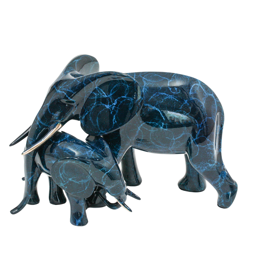 Loet Vanderveen - ELEPHANTS, TENDER (529) - BRONZE - 10 X 5.5 X 6.25 - These sculptures are bronze limited editions.
<br>
<br><a href="/[sculpture]/[available]-[patina]-[swatches]/">More than 30 patinas are available</a>. Available patinas are indicated as IN STOCK. Loet Vanderveen limited editions are always in strong demand and our stocked inventory sells quickly. Special orders are not being taken at this time.
<br>
<br>Allow a few weeks for your sculptures to arrive as each one is thoroughly prepared and packed in our warehouse. This includes fully customized crating and boxing for each piece. Your patience is appreciated during this process as we strive to ensure that your new artwork safely arrives.
<br>
<br>Shipping and Handling TBD