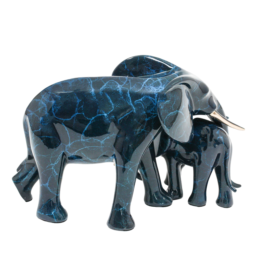 Loet Vanderveen - ELEPHANTS, TENDER (529) - BRONZE - 10 X 5.5 X 6.25 - These sculptures are bronze limited editions.
<br>
<br><a href="/[sculpture]/[available]-[patina]-[swatches]/">More than 30 patinas are available</a>. Available patinas are indicated as IN STOCK. Loet Vanderveen limited editions are always in strong demand and our stocked inventory sells quickly. Special orders are not being taken at this time.
<br>
<br>Allow a few weeks for your sculptures to arrive as each one is thoroughly prepared and packed in our warehouse. This includes fully customized crating and boxing for each piece. Your patience is appreciated during this process as we strive to ensure that your new artwork safely arrives.
<br>
<br>Shipping and Handling TBD