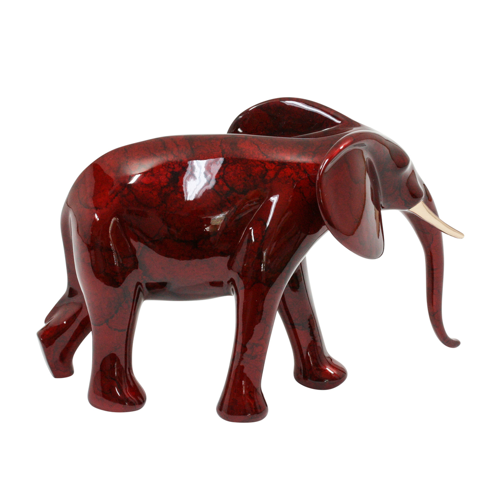 Loet Vanderveen - ELEPHANT, WALKING (530) - BRONZE - 9.5 X 5 X 6.25 - These sculptures are bronze limited editions.
<br>
<br><a href="/[sculpture]/[available]-[patina]-[swatches]/">More than 30 patinas are available</a>. Available patinas are indicated as IN STOCK. Loet Vanderveen limited editions are always in strong demand and our stocked inventory sells quickly. Special orders are not being taken at this time.
<br>
<br>Allow a few weeks for your sculptures to arrive as each one is thoroughly prepared and packed in our warehouse. This includes fully customized crating and boxing for each piece. Your patience is appreciated during this process as we strive to ensure that your new artwork safely arrives.
<br>
<br>Shipping and Handling TBD