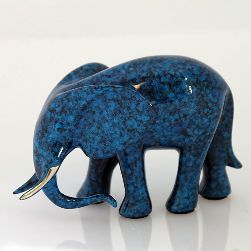 Loet Vanderveen - ELEPHANT, CALF (531) - BRONZE - 6 X 2.25 X 3.5 - These sculptures are bronze limited editions.
<br>
<br><a href="/[sculpture]/[available]-[patina]-[swatches]/">More than 30 patinas are available</a>. Available patinas are indicated as IN STOCK. Loet Vanderveen limited editions are always in strong demand and our stocked inventory sells quickly. Special orders are not being taken at this time.
<br>
<br>Allow a few weeks for your sculptures to arrive as each one is thoroughly prepared and packed in our warehouse. This includes fully customized crating and boxing for each piece. Your patience is appreciated during this process as we strive to ensure that your new artwork safely arrives.
<br>
<br>Shipping and Handling TBD