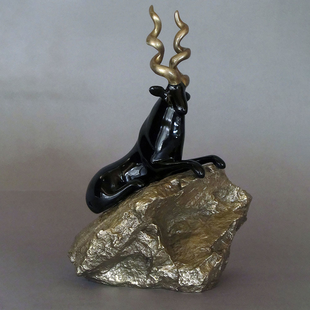 Loet Vanderveen - MARKHOR ON BRONZE ROCK (540) - BRONZE - 6 X 5 X 9 - Free Shipping Anywhere In The USA!<br><br>These sculptures are bronze limited editions.<br><br><a href="/[sculpture]/[available]-[patina]-[swatches]/">More than 30 patinas are available</a>. Available patinas are indicated as IN STOCK. Loet Vanderveen limited editions are always in strong demand and our stocked inventory sells quickly. Please contact the galleries for any special orders.<br><br>Allow a few weeks for your sculptures to arrive as each one is thoroughly prepared and packed in our warehouse. This includes fully customized crating and boxing for each piece. Your patience is appreciated during this process as we strive to ensure that your new artwork safely arrives.