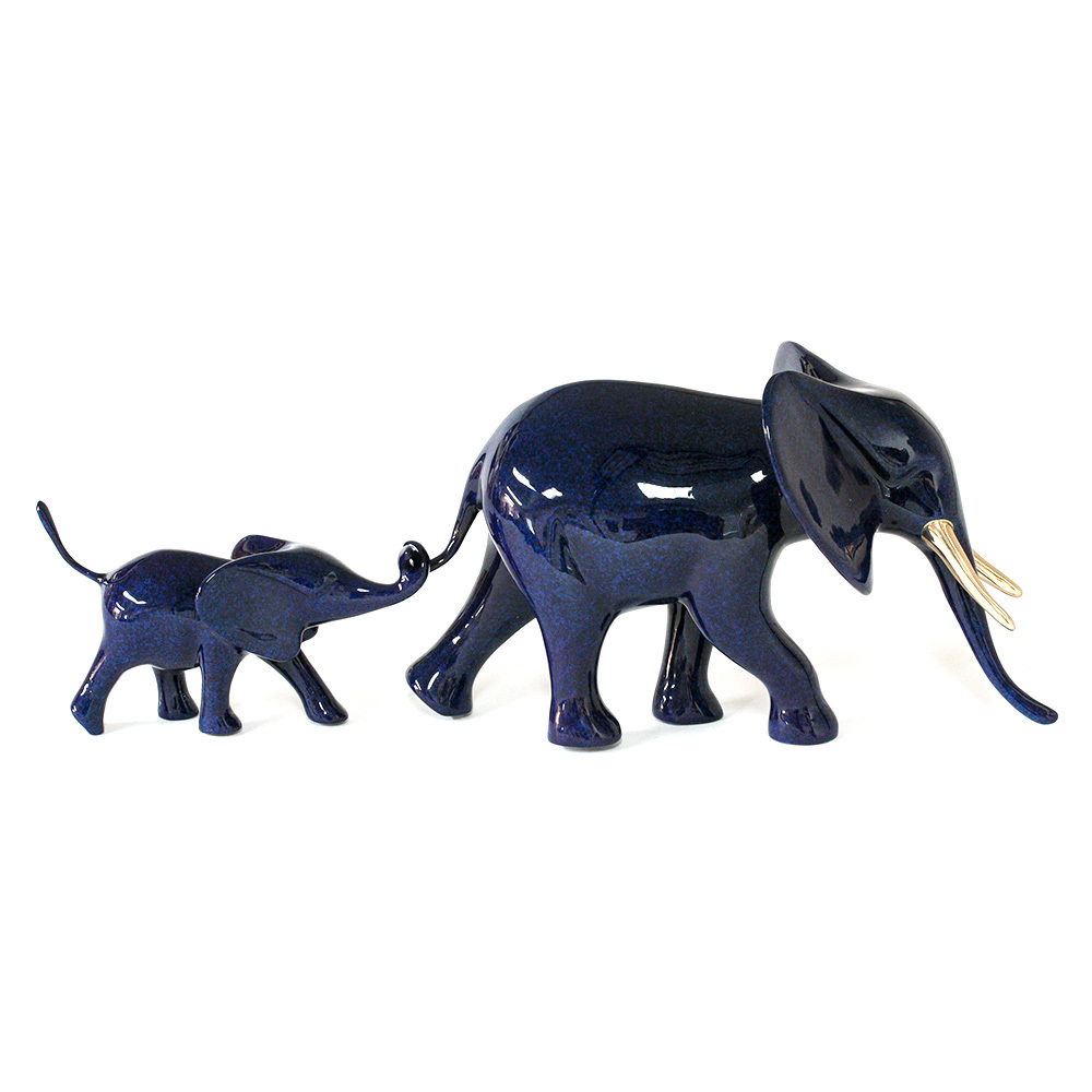 Loet Vanderveen - ELEPHANT & BABY MARCHING (547) - BRONZE - 13 X 4.25 X 4.5 - Free Shipping Anywhere In The USA!<br><br>These sculptures are bronze limited editions.<br><br><a href="/[sculpture]/[available]-[patina]-[swatches]/">More than 30 patinas are available</a>. Available patinas are indicated as IN STOCK. Loet Vanderveen limited editions are always in strong demand and our stocked inventory sells quickly. Please contact the galleries for any special orders.<br><br>Allow a few weeks for your sculptures to arrive as each one is thoroughly prepared and packed in our warehouse. This includes fully customized crating and boxing for each piece. Your patience is appreciated during this process as we strive to ensure that your new artwork safely arrives.