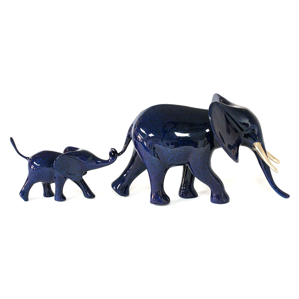 Loet Vanderveen - ELEPHANT & BABY MARCHING (547) - BRONZE - 13 X 4.25 X 4.5 - Free Shipping Anywhere In The USA!
<br>
<br>These sculptures are bronze limited editions.
<br>
<br><a href="/[sculpture]/[available]-[patina]-[swatches]/">More than 30 patinas are available</a>. Available patinas are indicated as IN STOCK. Loet Vanderveen limited editions are always in strong demand and our stocked inventory sells quickly. Special orders are not being taken at this time.
<br>
<br>Allow a few weeks for your sculptures to arrive as each one is thoroughly prepared and packed in our warehouse. This includes fully customized crating and boxing for each piece. Your patience is appreciated during this process as we strive to ensure that your new artwork safely arrives.