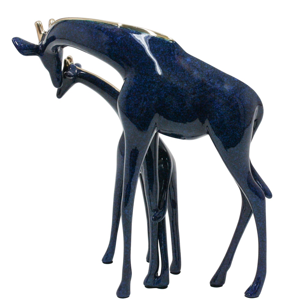 Loet Vanderveen - GIRAFFE PAIR, SMALL (549) - BRONZE - 8.5 X 5 X 8 - These sculptures are bronze limited editions.
<br>
<br><a href="/[sculpture]/[available]-[patina]-[swatches]/">More than 30 patinas are available</a>. Available patinas are indicated as IN STOCK. Loet Vanderveen limited editions are always in strong demand and our stocked inventory sells quickly. Special orders are not being taken at this time.
<br>
<br>Allow a few weeks for your sculptures to arrive as each one is thoroughly prepared and packed in our warehouse. This includes fully customized crating and boxing for each piece. Your patience is appreciated during this process as we strive to ensure that your new artwork safely arrives.
<br>
<br>Shipping and Handling TBD