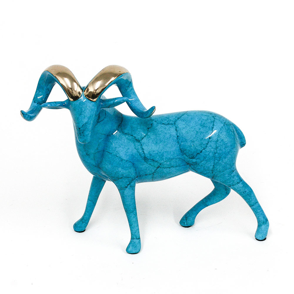 Loet Vanderveen - RAM, REGAL (551) - BRONZE - 9 X 3 X 8 - Free Shipping Anywhere In The USA!
<br>
<br>These sculptures are bronze limited editions.
<br>
<br><a href="/[sculpture]/[available]-[patina]-[swatches]/">More than 30 patinas are available</a>. Available patinas are indicated as IN STOCK. Loet Vanderveen limited editions are always in strong demand and our stocked inventory sells quickly. Special orders are not being taken at this time.
<br>
<br>Allow a few weeks for your sculptures to arrive as each one is thoroughly prepared and packed in our warehouse. This includes fully customized crating and boxing for each piece. Your patience is appreciated during this process as we strive to ensure that your new artwork safely arrives.