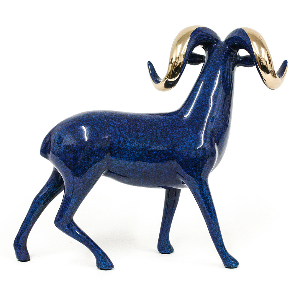 Loet Vanderveen - RAM, REGAL (551) - BRONZE - 9 X 3 X 8 - Free Shipping Anywhere In The USA!
<br>
<br>These sculptures are bronze limited editions.
<br>
<br><a href="/[sculpture]/[available]-[patina]-[swatches]/">More than 30 patinas are available</a>. Available patinas are indicated as IN STOCK. Loet Vanderveen limited editions are always in strong demand and our stocked inventory sells quickly. Special orders are not being taken at this time.
<br>
<br>Allow a few weeks for your sculptures to arrive as each one is thoroughly prepared and packed in our warehouse. This includes fully customized crating and boxing for each piece. Your patience is appreciated during this process as we strive to ensure that your new artwork safely arrives.