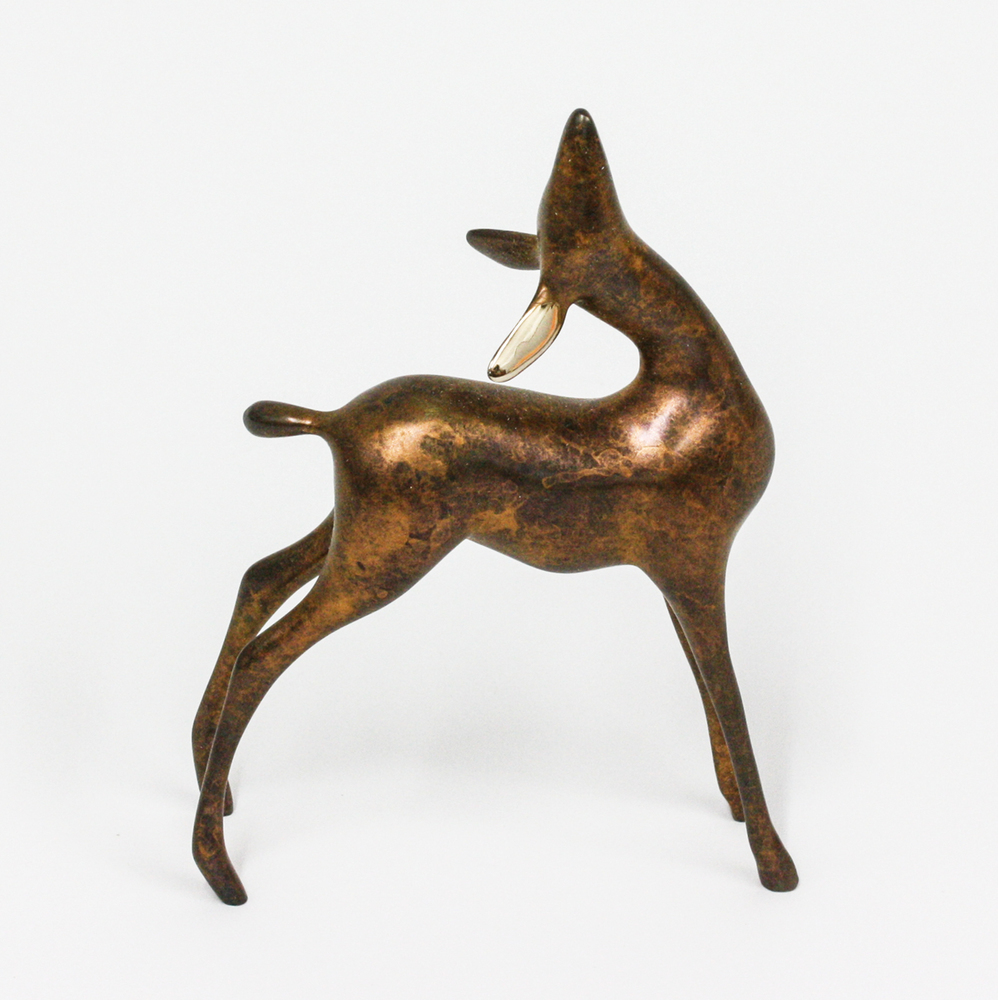 Loet Vanderveen - FAWN (559) - BRONZE - These sculptures are bronze limited editions.
<br>
<br><a href="/[sculpture]/[available]-[patina]-[swatches]/">More than 30 patinas are available</a>. Available patinas are indicated as IN STOCK. Loet Vanderveen limited editions are always in strong demand and our stocked inventory sells quickly. Special orders are not being taken at this time.
<br>
<br>Allow a few weeks for your sculptures to arrive as each one is thoroughly prepared and packed in our warehouse. This includes fully customized crating and boxing for each piece. Your patience is appreciated during this process as we strive to ensure that your new artwork safely arrives.
<br>
<br>Shipping and Handling TBD