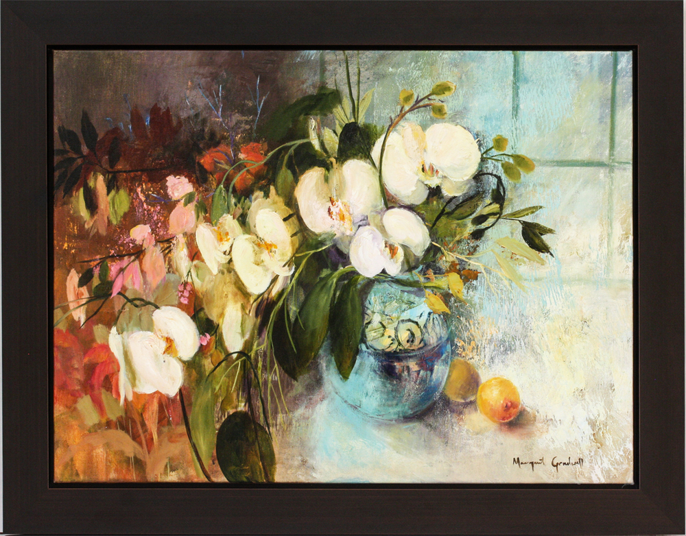 Margaret Gradwell - ORCHID FANTASY - ACRYLIC AND OIL ON CANVAS - 29 X 39