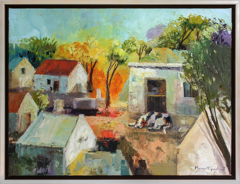 Margaret Gradwell - HUNTER'S LODGE - ACRYLIC AND OIL ON CANVAS - 29 X 40