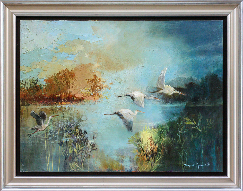 Margaret Gradwell - MORNING TO EVE - ACRYLIC AND OIL ON CANVAS - 29 1/2 X 39 1/2