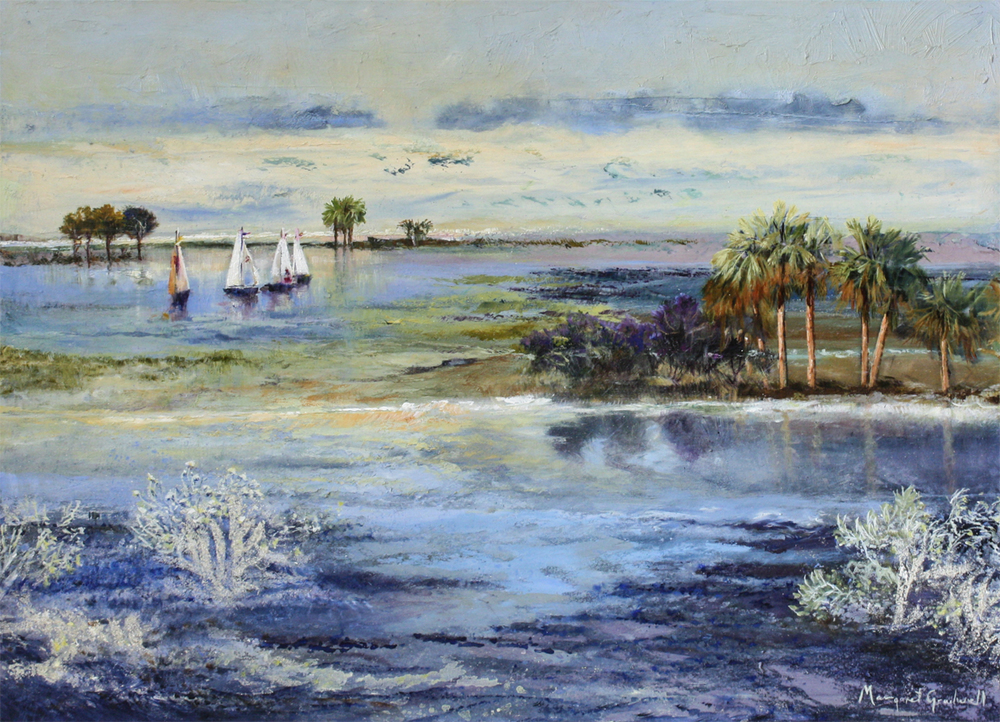 Margaret Gradwell - FREEDOM OF SAILING - ACRYLIC AND OIL ON CANVAS - 32 1/2 X 44 1/2