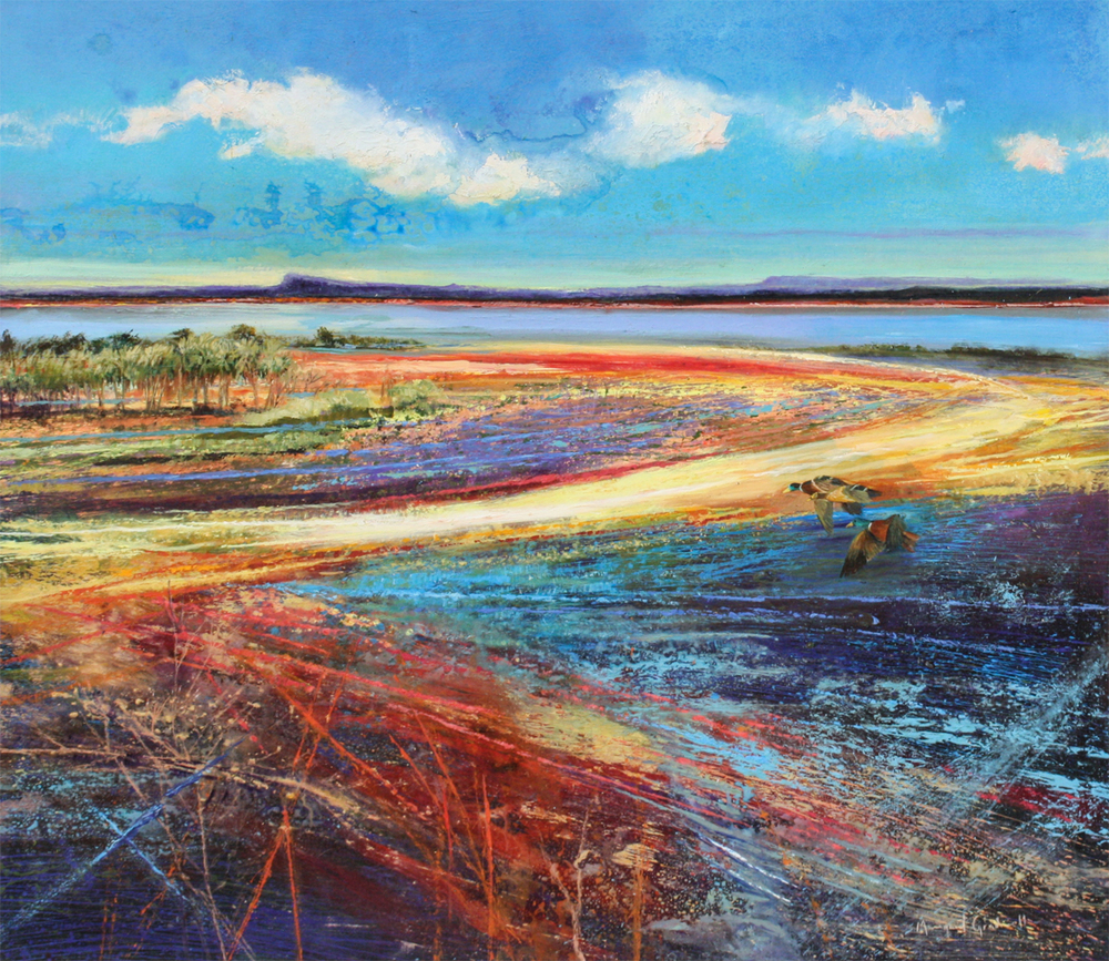 Margaret Gradwell - RADIANT LAND - ACRYLIC AND OIL ON CANVAS - 51 X 58 1/2